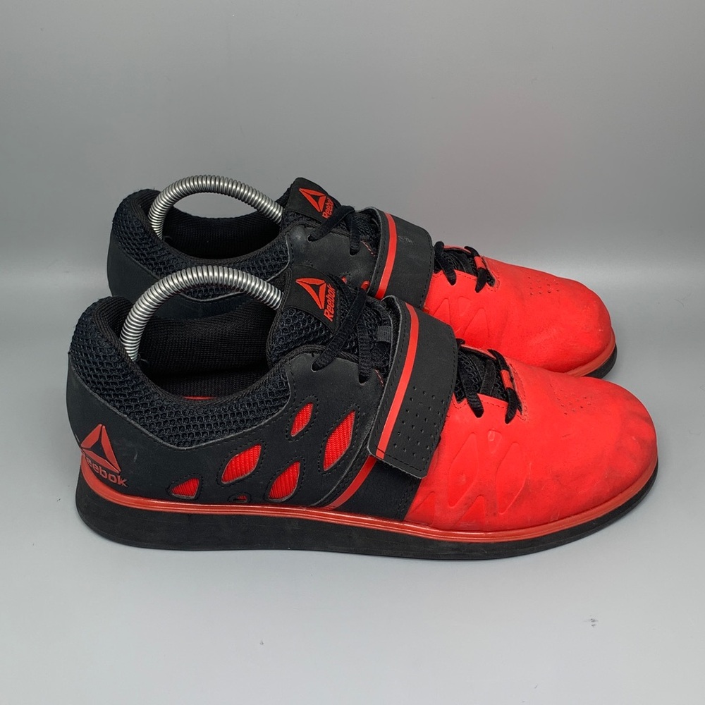 Reebok Lifter Red Black Weight Lifting Shoes Men’s Sz 9 EU 42‎